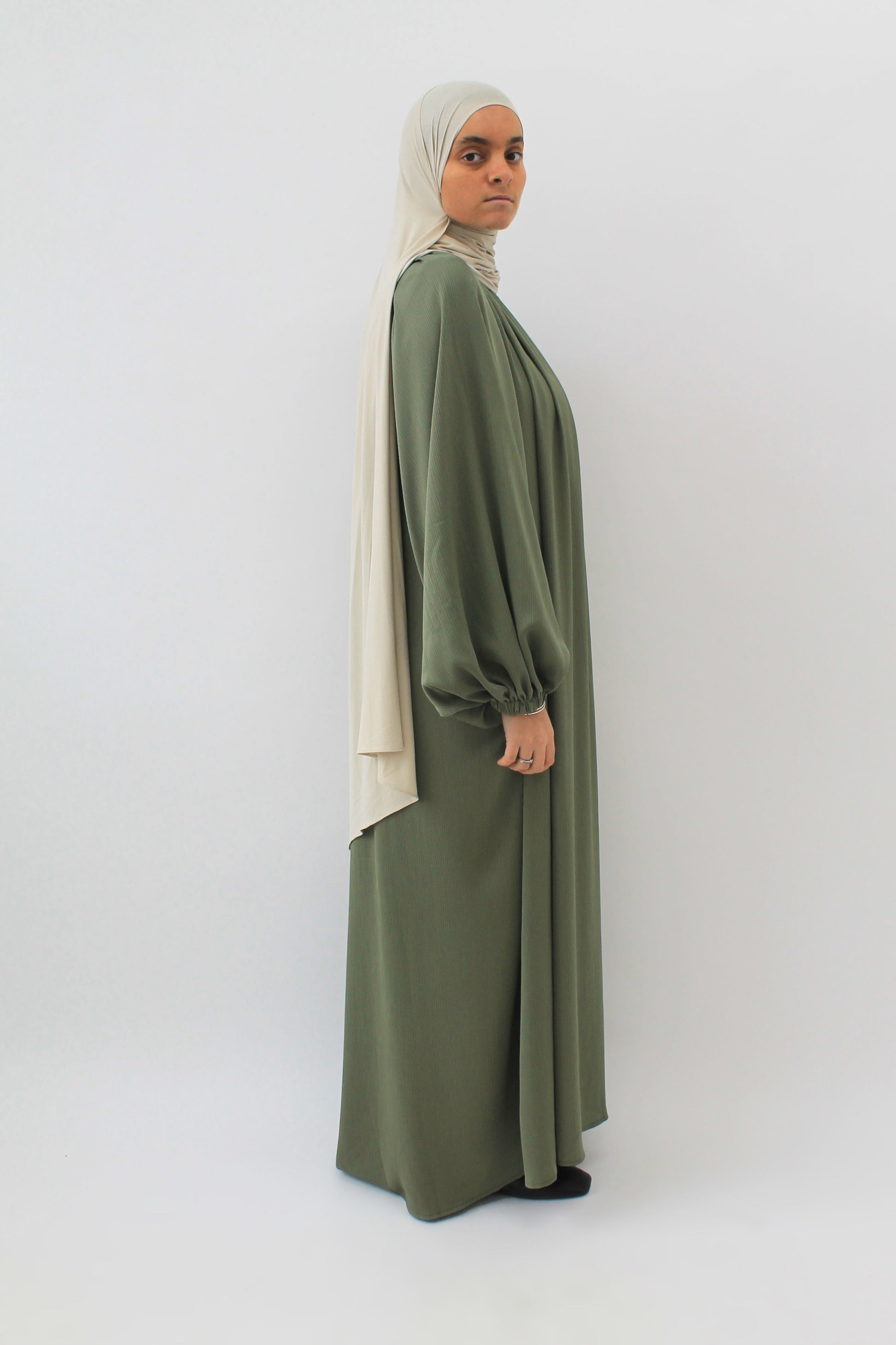 ROBE VEILED TILLEUL