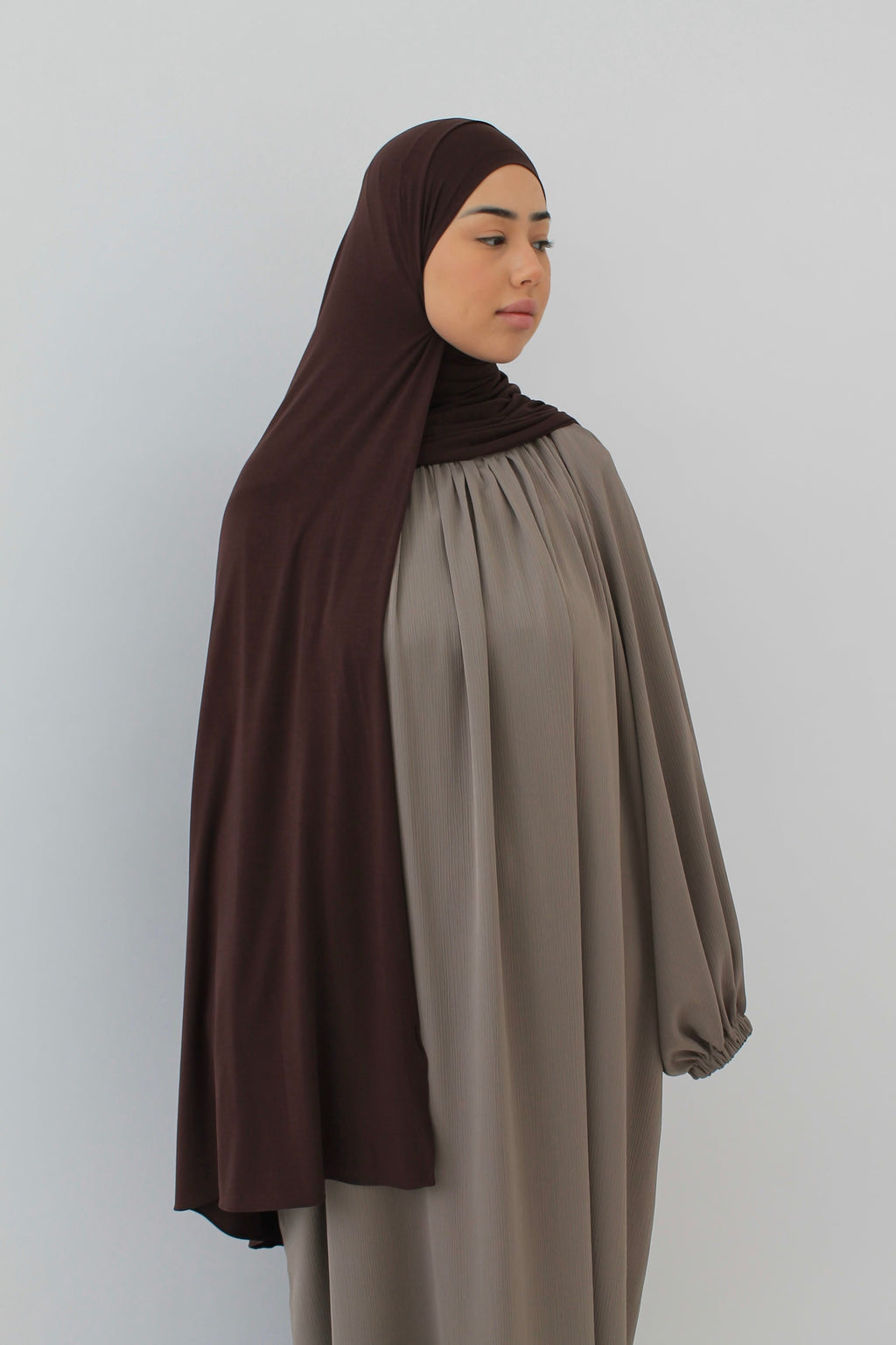 HIJAB JERSEY BAMBOO Marron