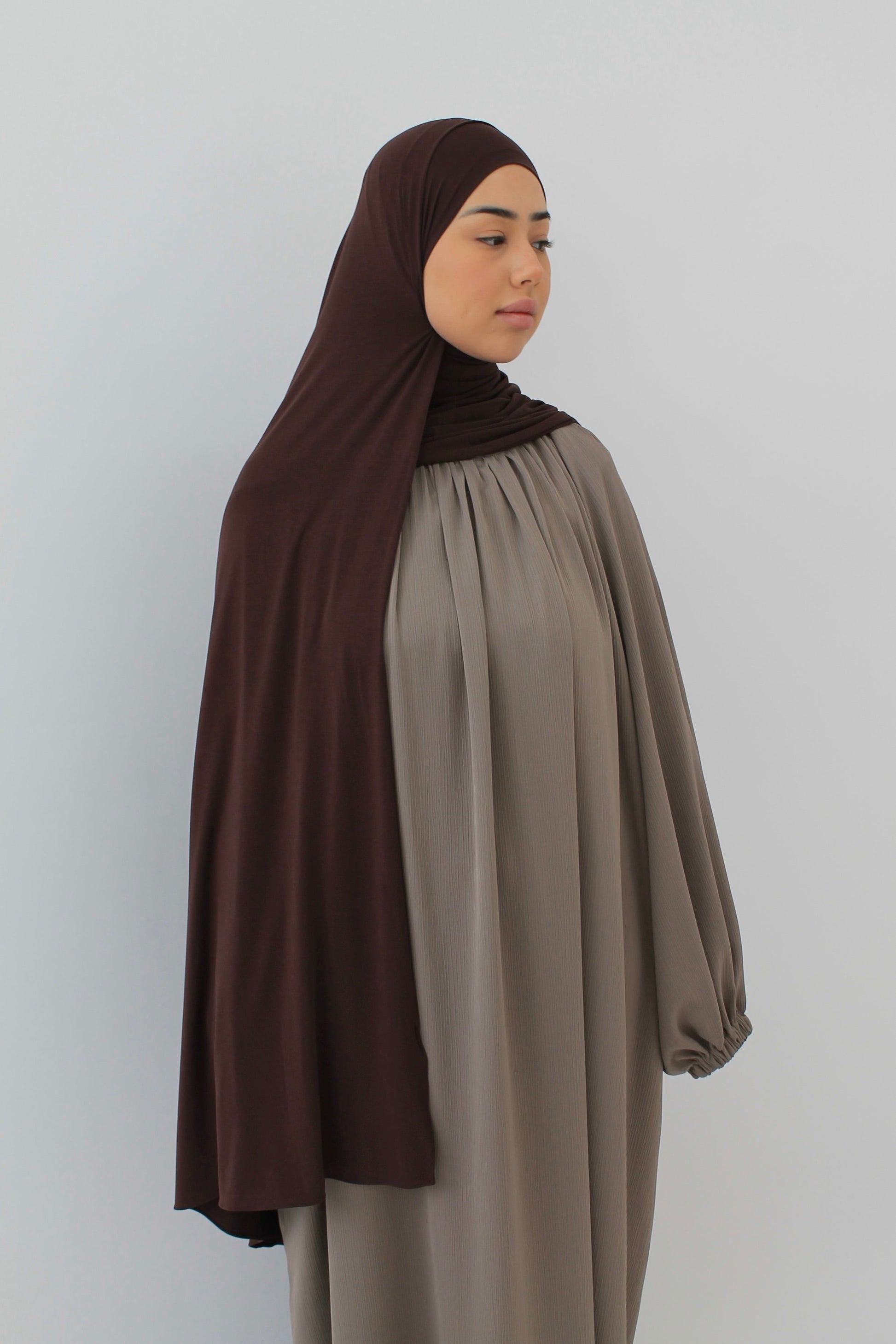 HIJAB JERSEY BAMBOO Marron