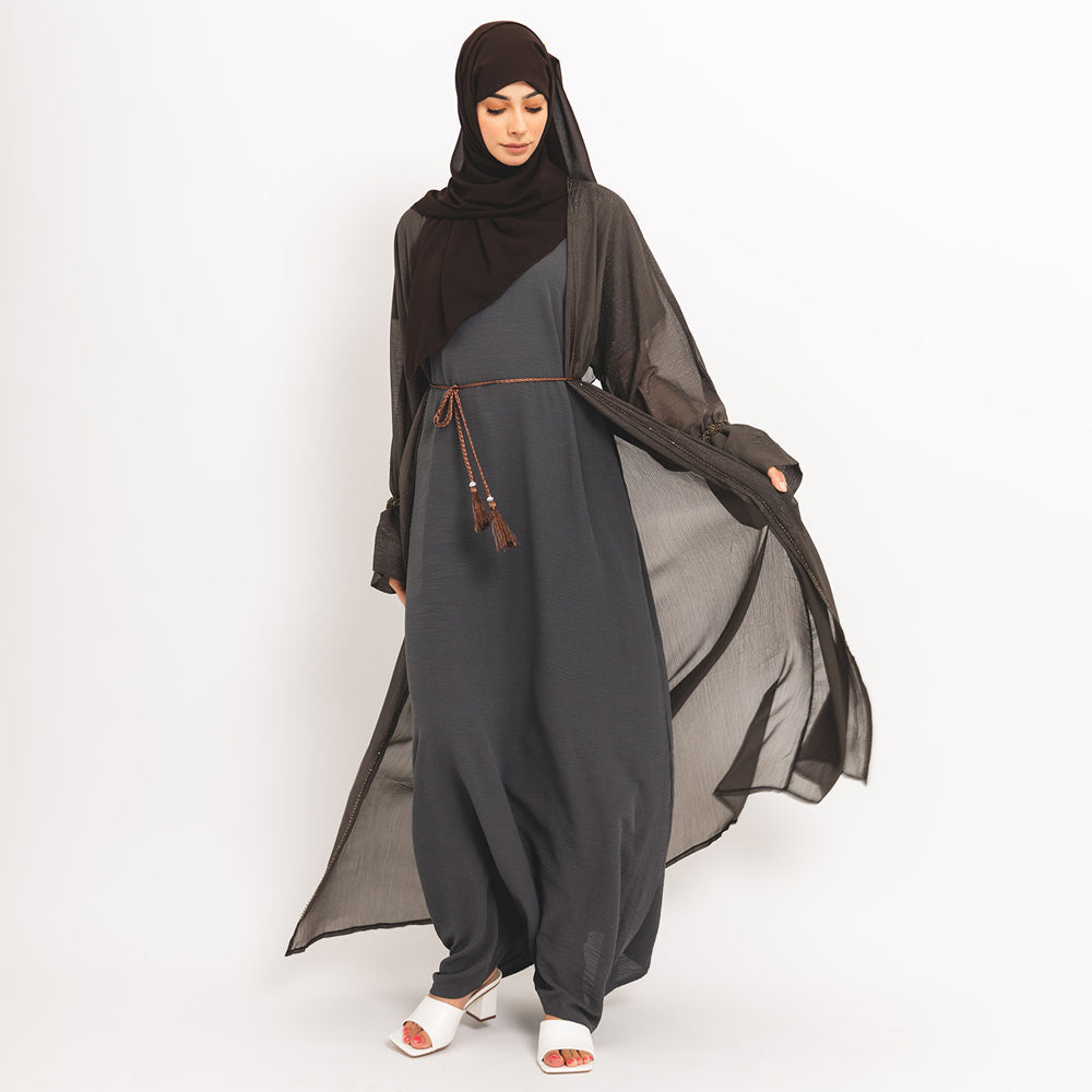 Abaya delle Mille e una notte con camicia da notte 