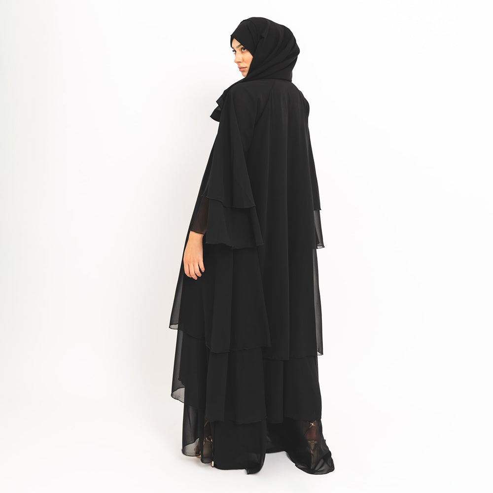 Abaya nero svasato