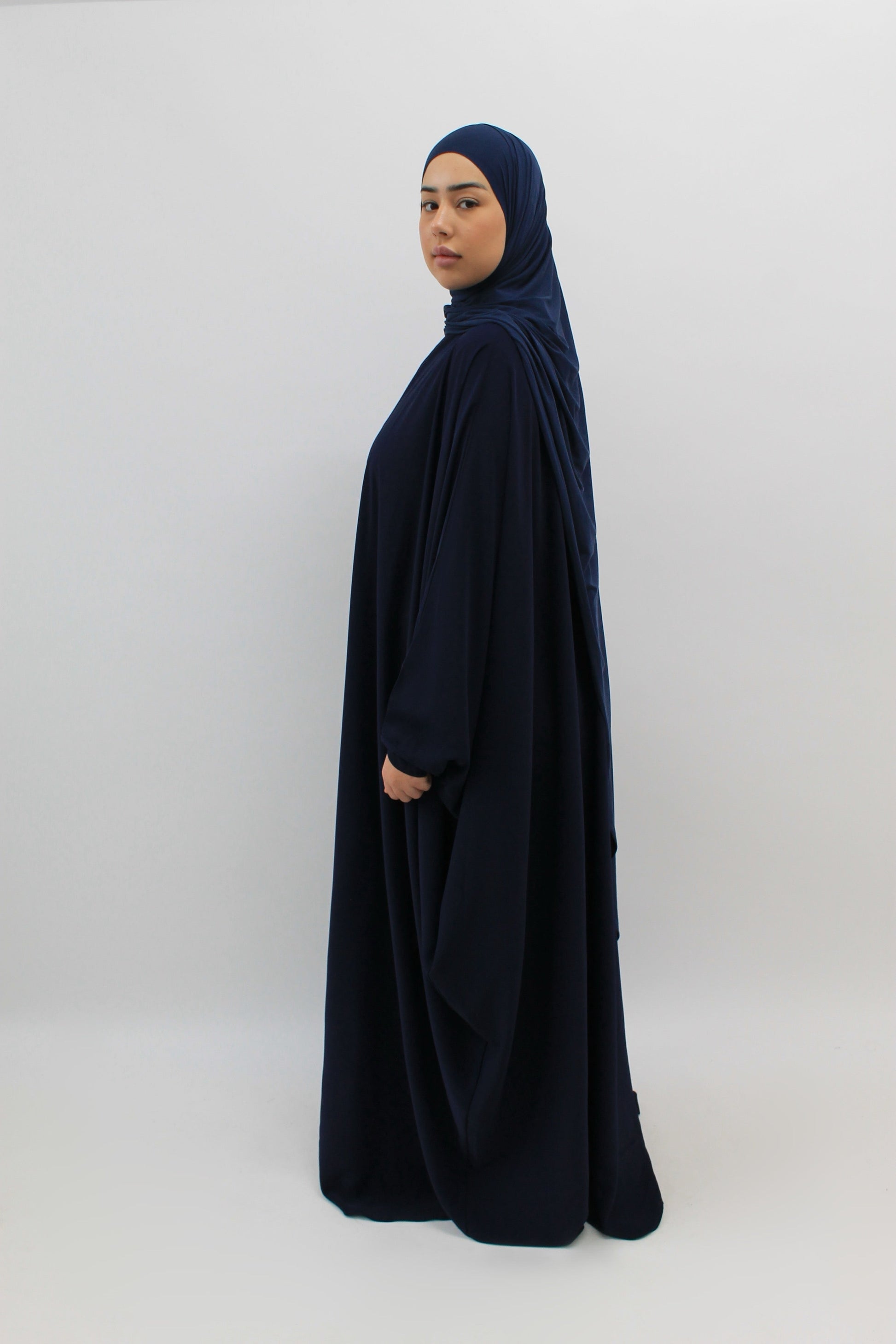 LA ABAYA QAMAR Bleu nuit