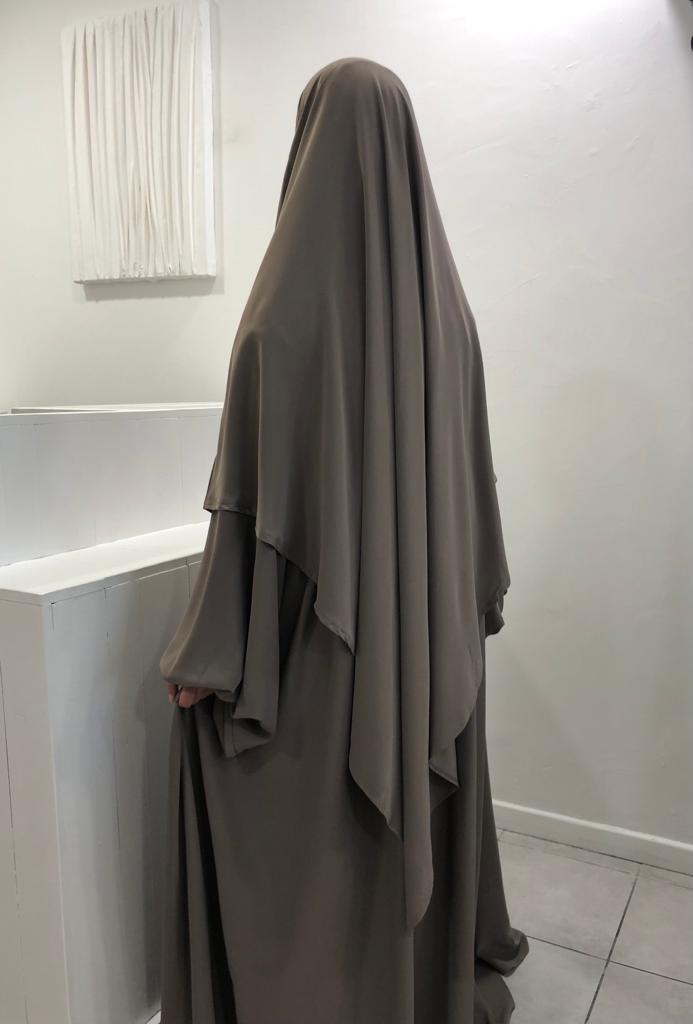 Khimar corto in seta di Medina (qualità premium)