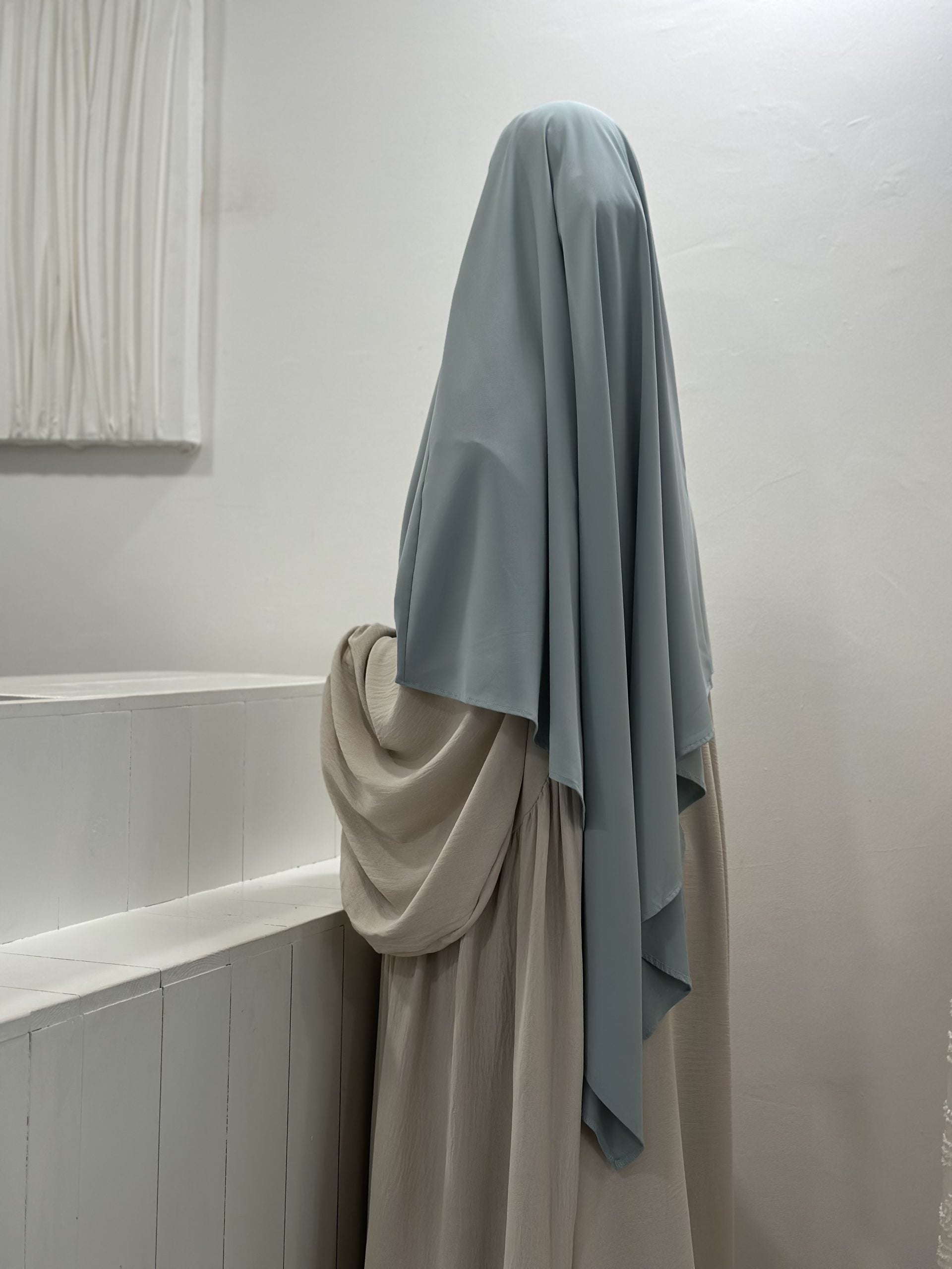 Khimar 2 Veli in seta di Medina (qualità premium)