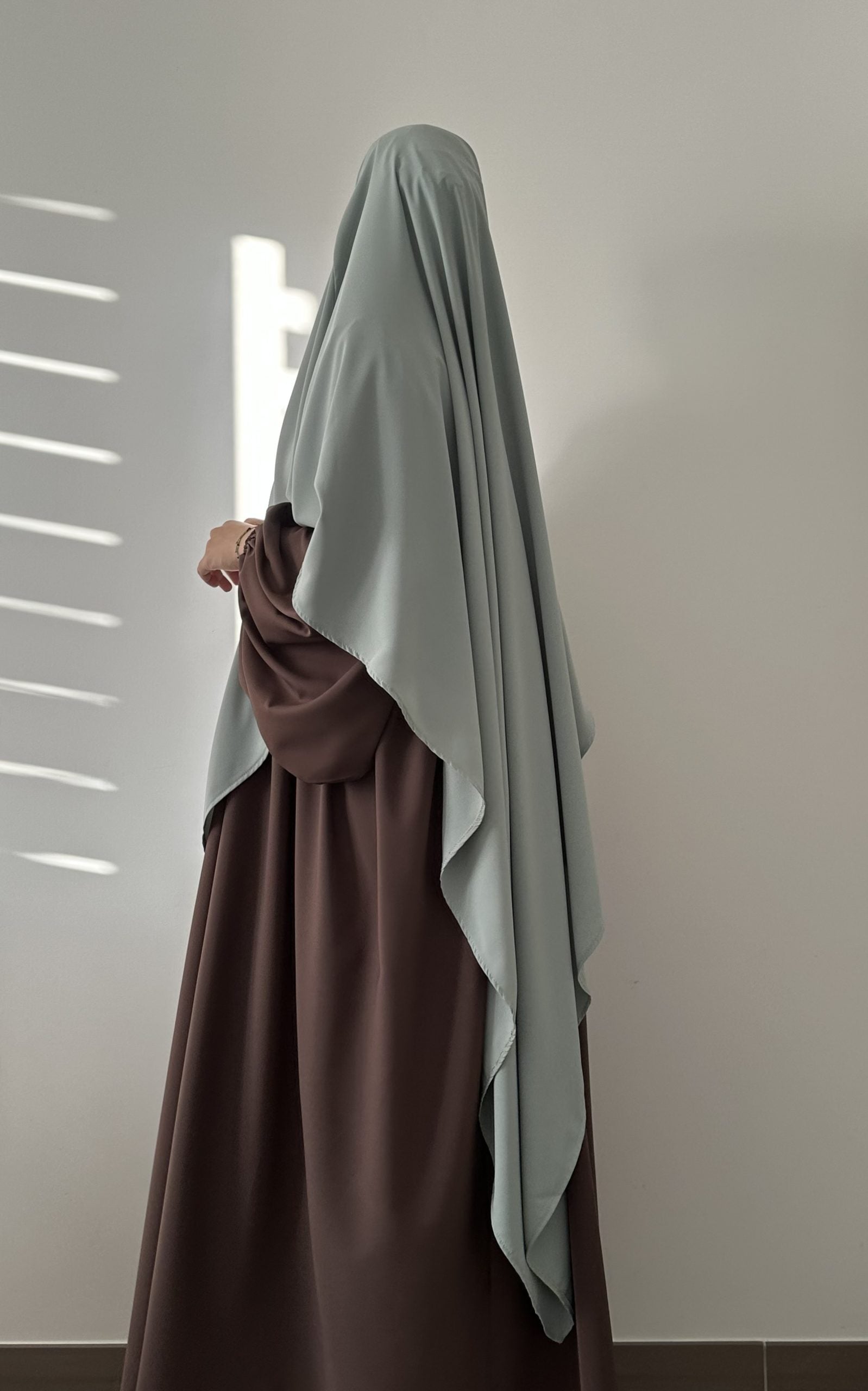 Khimar lungo in seta di Medina (qualità premium)