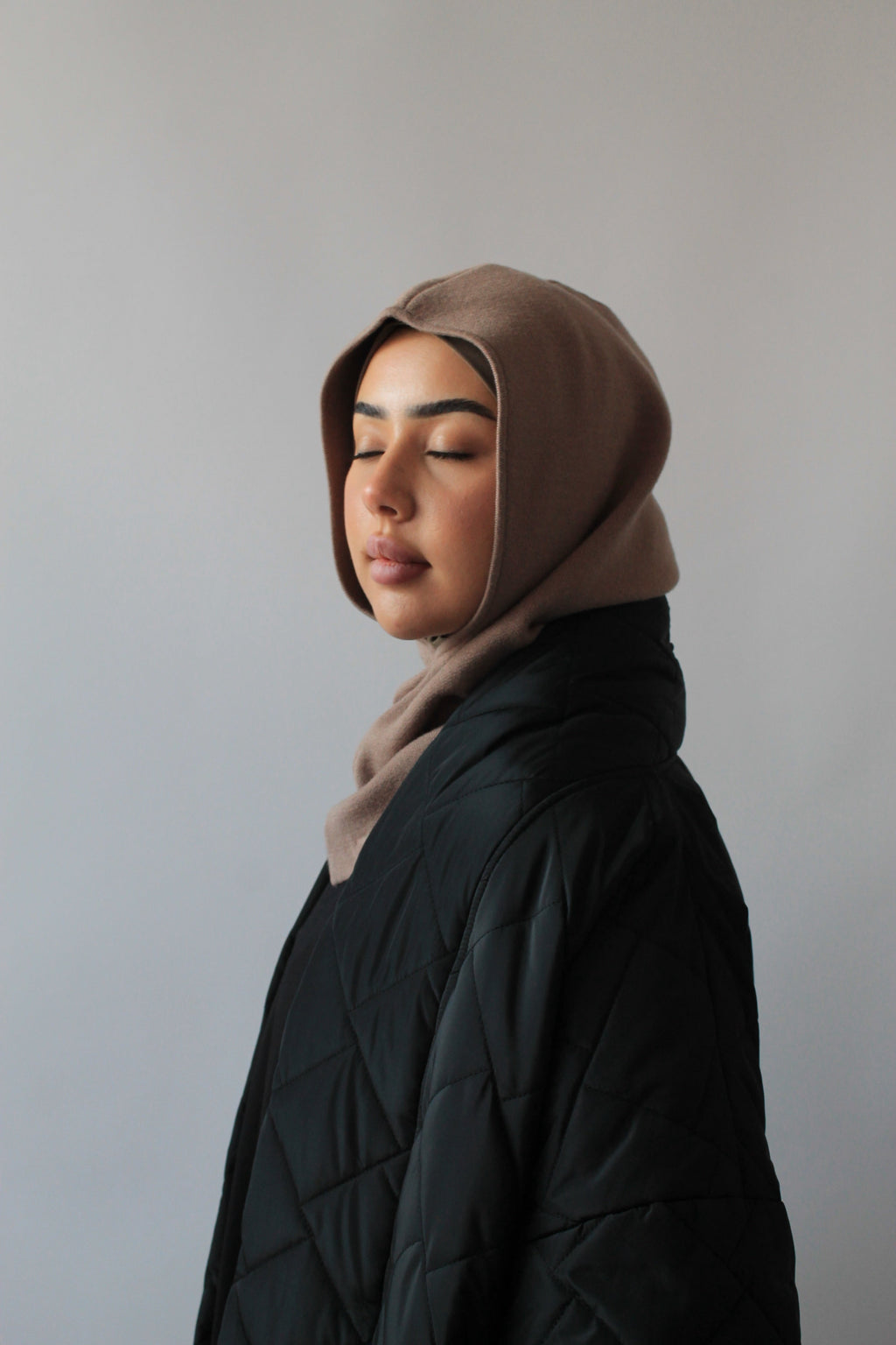 Passamontagna nero a maglia fine