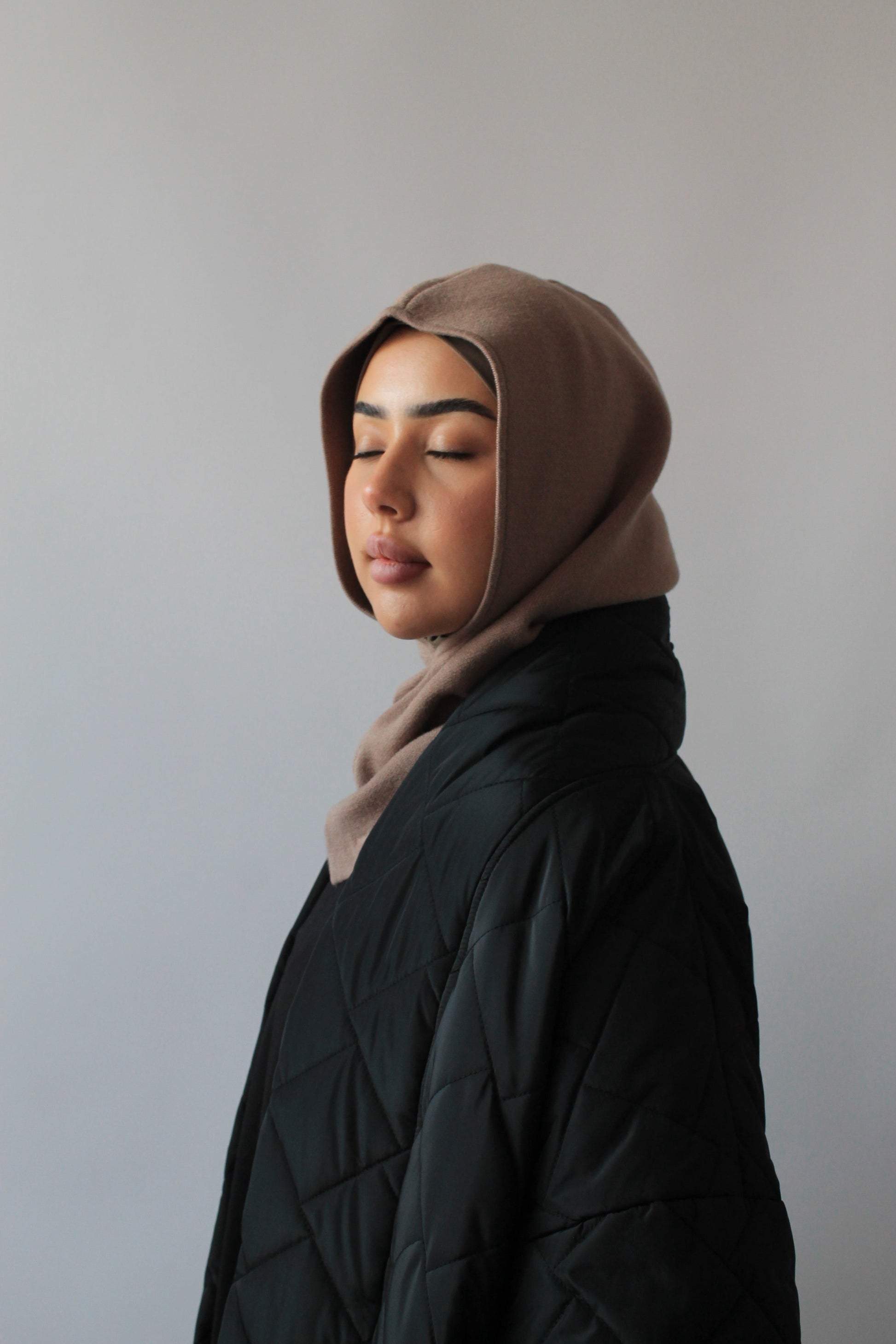 Passamontagna nero a maglia fine